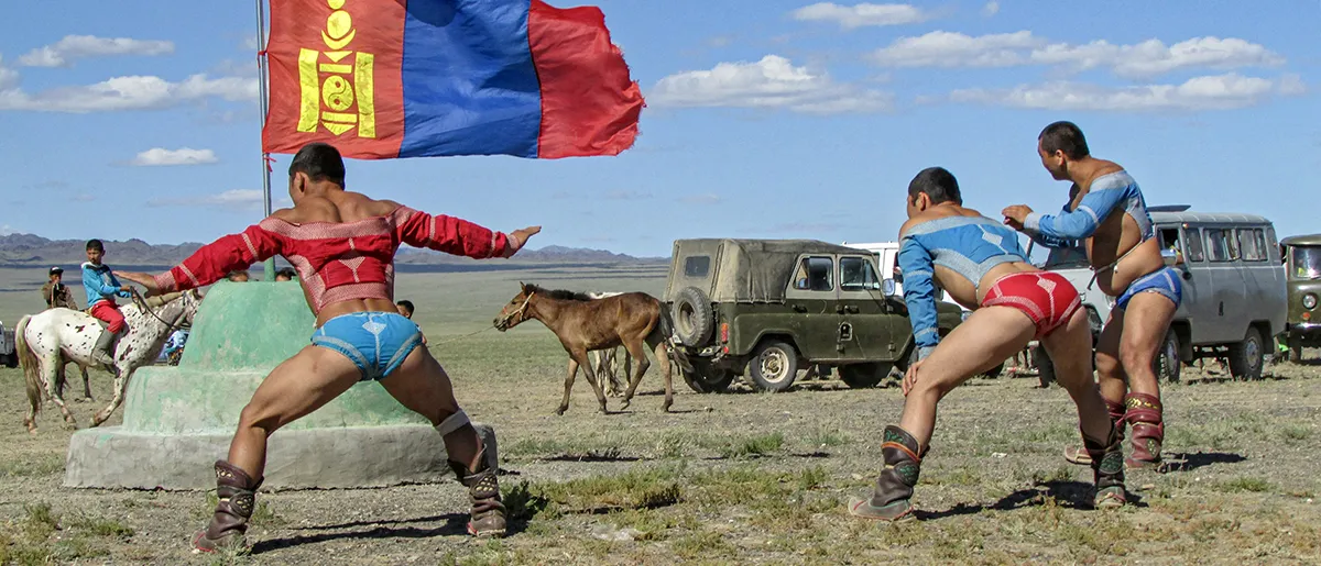 Mongolische Ringkämpfer