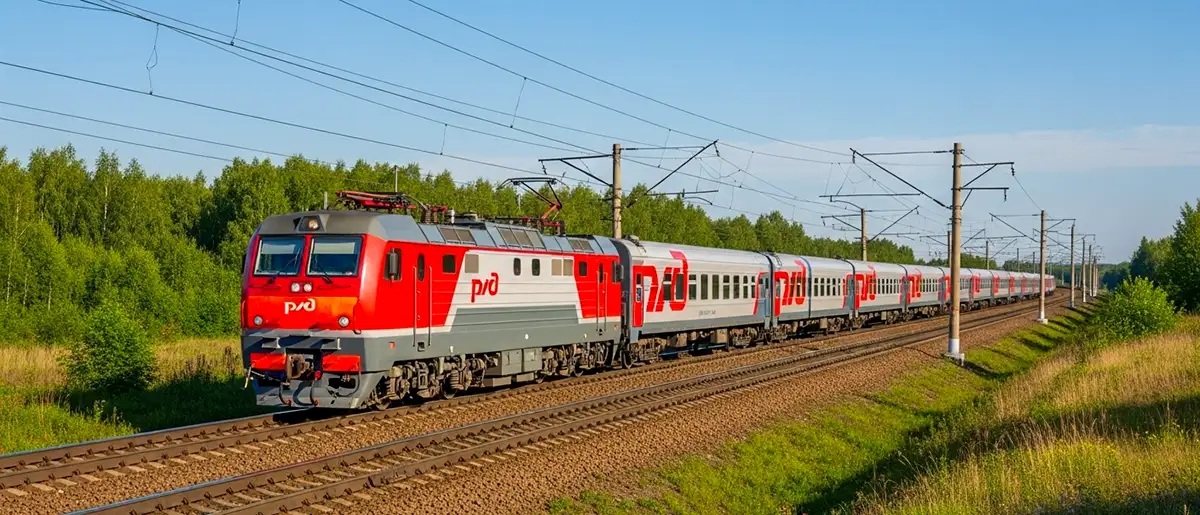 Personenzug der russischen Staatsbahn Personenzug der russischen Staatsbahn
